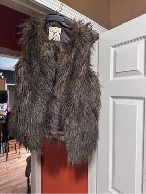 Urban Behavior Brown Faux Fur Vest